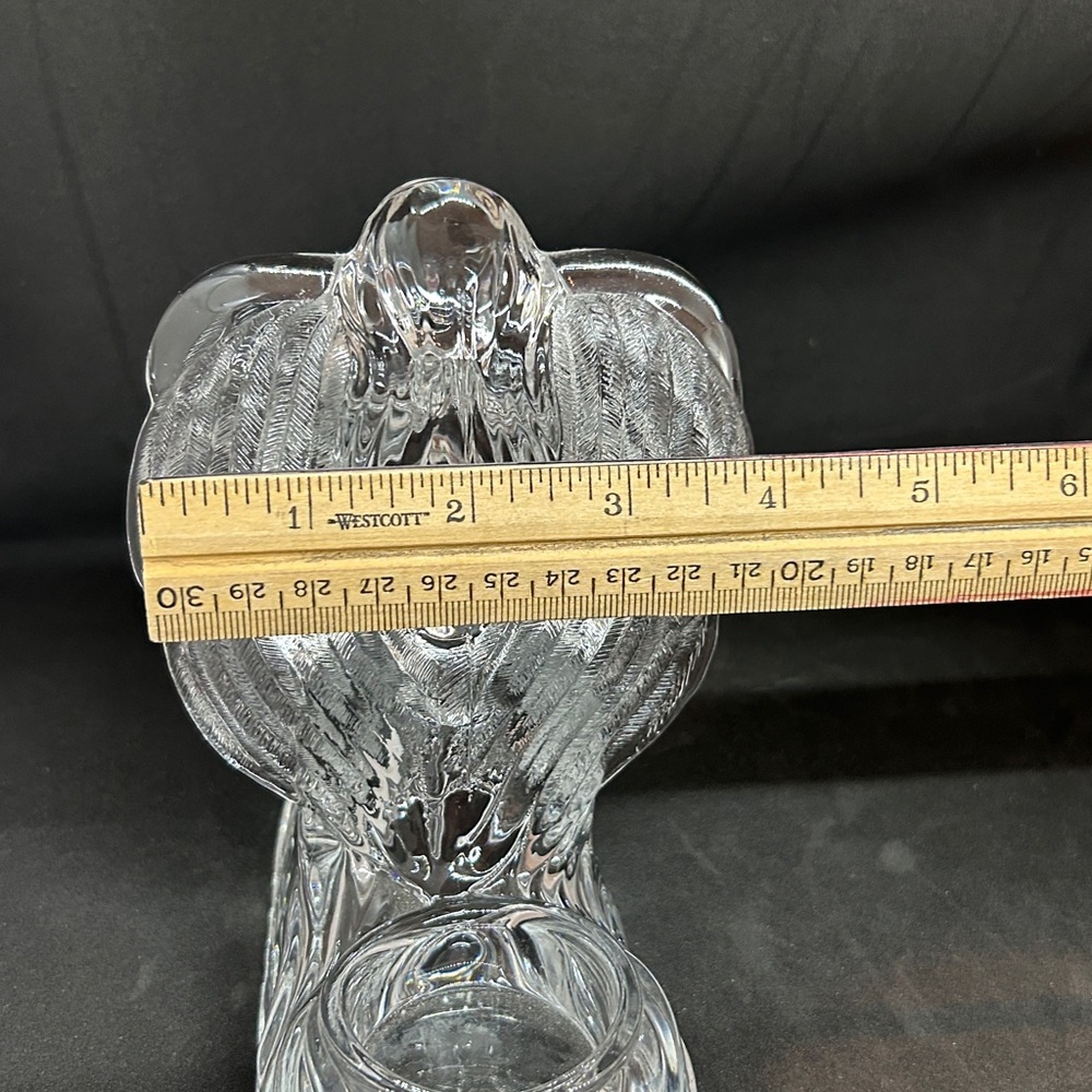 Vintage Lead Crystal Praying Kneeling Angel Tea Light Votive Candle Holder - Picture 10 of 11